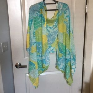 Lilly Pulitzer sheer wrap scarf